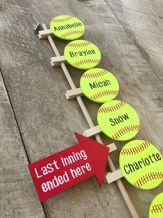 Personalized Softball/baseball Dugout Lineup Tool Etsy