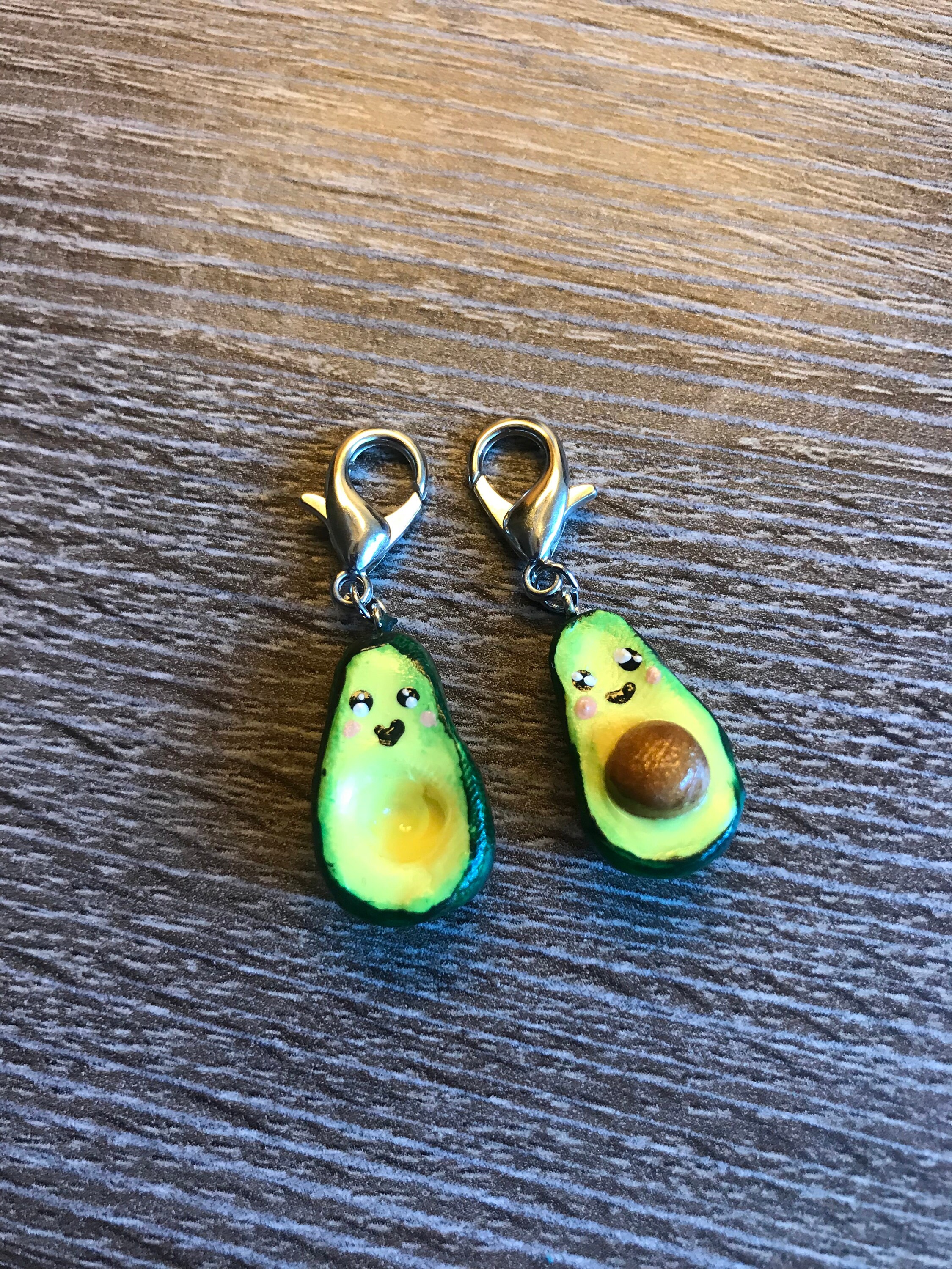 Avocado BFF Charm Avocado Earrings Food Jewelry Miniature Etsy