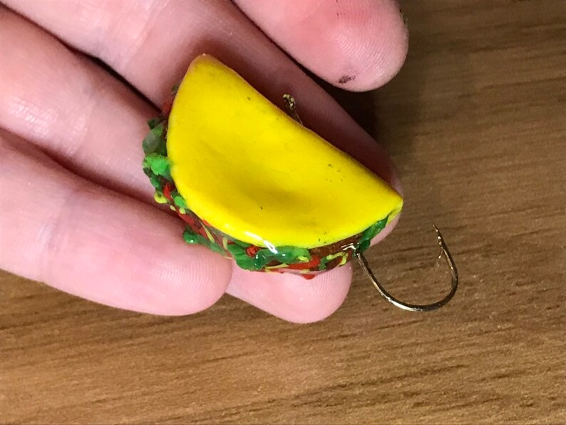Taco Fish Lure Hook Size 2 Food Lures Fishing Lure Etsy