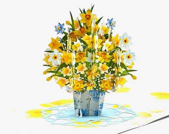 Sunshine Blossoms - 3D Daffodil Pop-Up Card for Mother’s Day