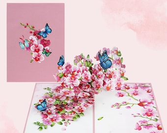 3D Orchid Pop Up Card: Handmade Mother's Day Card