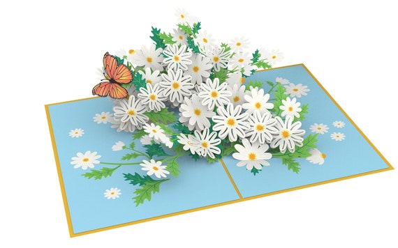 Butterfly Daisy Birthday | Greeting Card Butterfly Daisy Birthday | Greeting Card