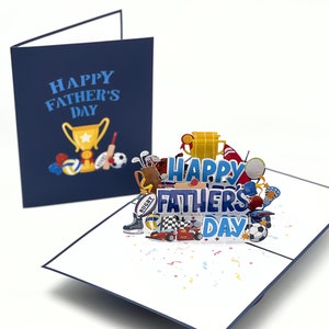 Rugby pop up card, Fathers Day pop up card, 3D golf card, football father’s day pop up card, card for dad, 3D sports card