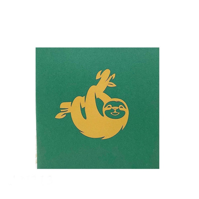 Sloth Pop up Card 3d Sloth Birthday Pop up Card Etsy UK