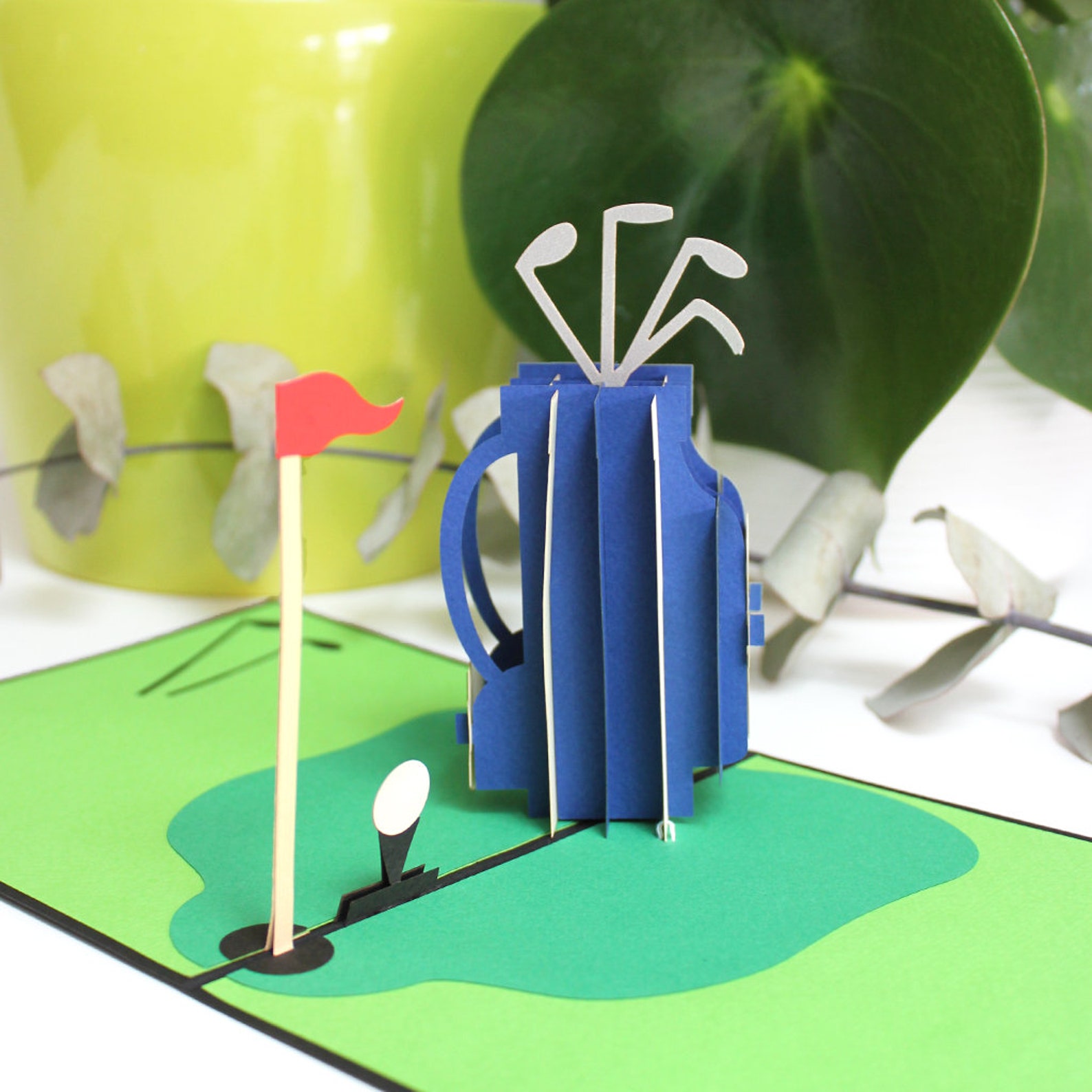 Birthday Golf pop up card sport card 3D golf card | Etsy