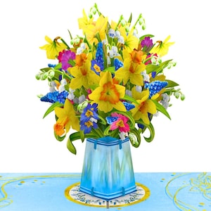 Sunshine Blossoms - 3D-uitvouwkaart narcis voor Moederdag