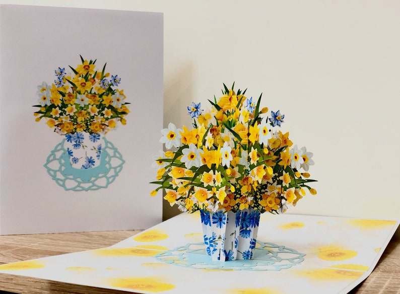 Sunshine Blossoms 3D Daffodil Pop-Up Card for Mothers Day image 2