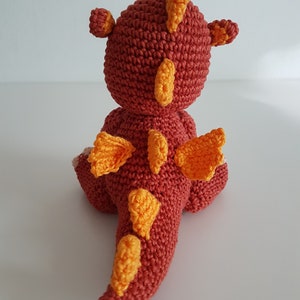 Crochet dragon pattern Lino, the baby dragon English/Portuguese image 6