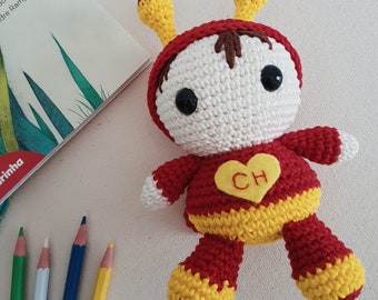 Crochet pattern - Chapolin Colorado - Chapulín Colorado - Amigurumi pattern - in English, Portuguese and Spanish