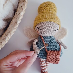 Crochet fairy doll pattern Aurora fairy doll amigurumi in English, Portuguese and Spanish image 9