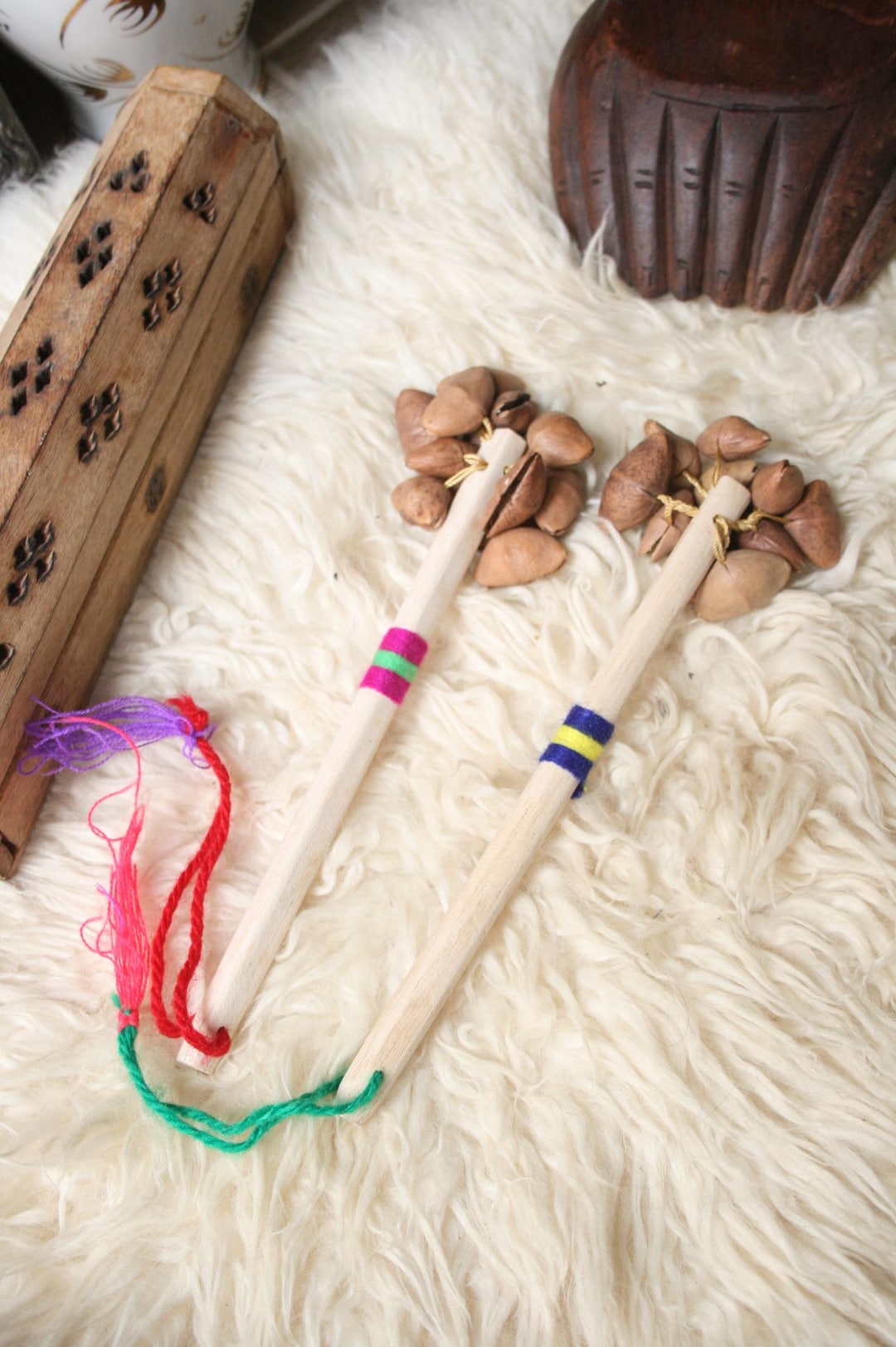 Chajchas Kanari Shaker Seed Instrument. Shamanic Tool. Maracas Chach ...