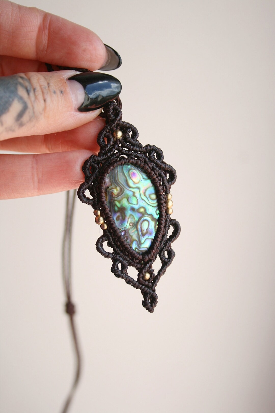 Pendentif En Argent 925/1000 Poinçonné - Onyx Noir, Nacre Blanc Et Abalone - Neuf Avec Étiquettes - G346