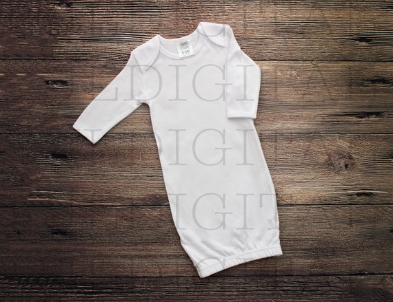 Arb Blanks White Baby Gown Mock Up Baby Flat Lay Baby Mock Up Etsy