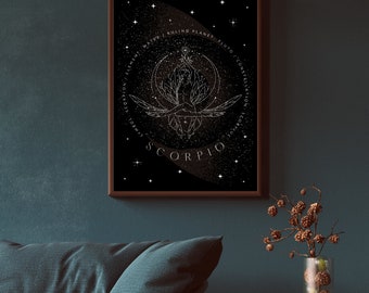 Scorpio Elegant Wall Poster