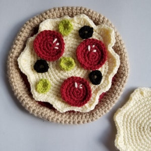 PDF PATTERN Build A Pizza Crochet Amigurumi Food  Pattern