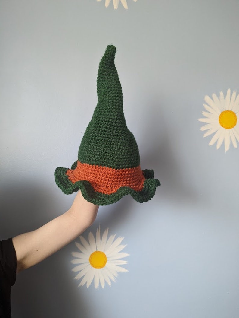 Garden Fairy Witch Hat PDF CROCHET PATTERN image 6