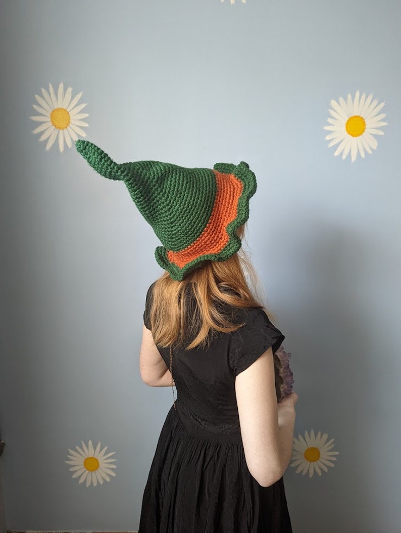 Garden Fairy Witch Hat PDF CROCHET PATTERN image 5