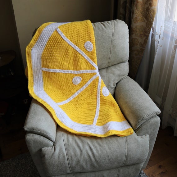 Citrus Blanket PDF Crochet Pattern Lemon Lime Orange Grape Fruit