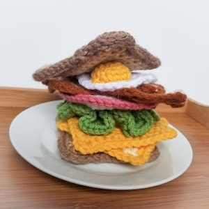 PDF Pattern Sandwich For Little Hands Crochet Play Set Pattern Amigurumi Food