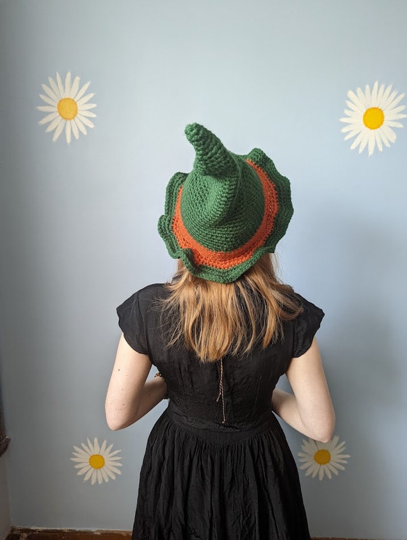Garden Fairy Witch Hat PDF CROCHET PATTERN image 4