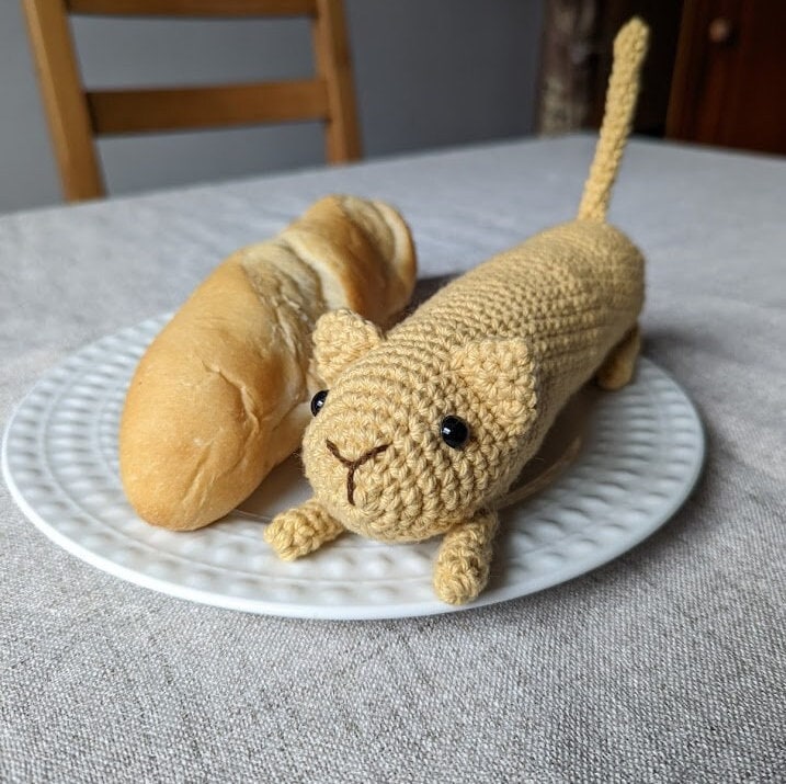 Breadstick Cat PDF Crochet Pattern No Sew Etsy