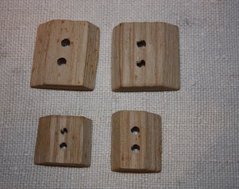5  Holzknöpfe, 28 mm, 24 mm oder 20 mm