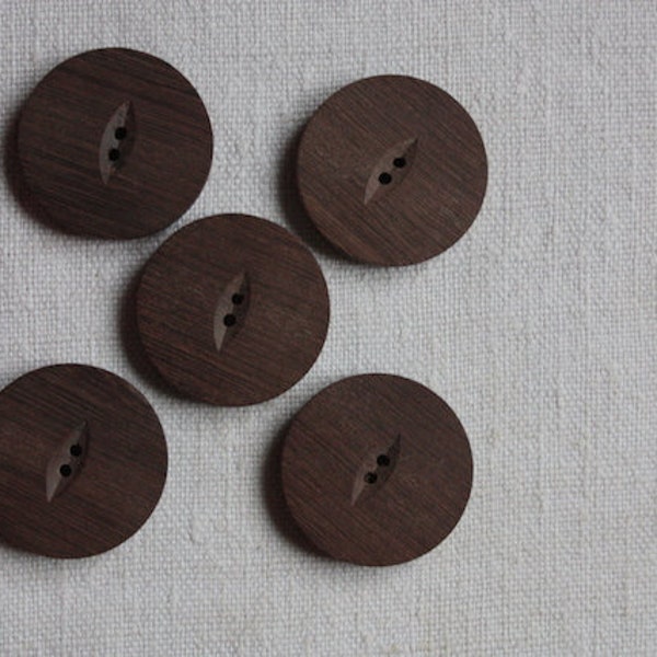 5 Holzknöpfe, Partridge 15 mm, 18 mm, 23 mm, 25 mm, 28 mm oder 35 mm