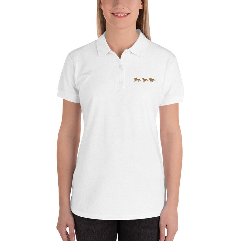 Galloping Horses Polo Shirt Equestrian Gifts Horseback Etsy