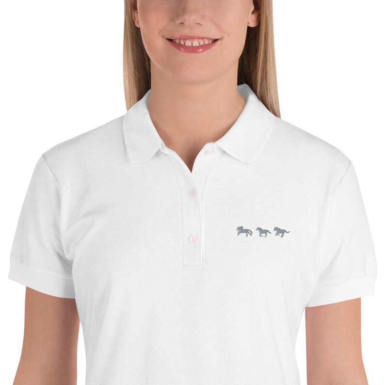 Galloping Horses Polo Shirt Equestrian Gifts Horseback Etsy