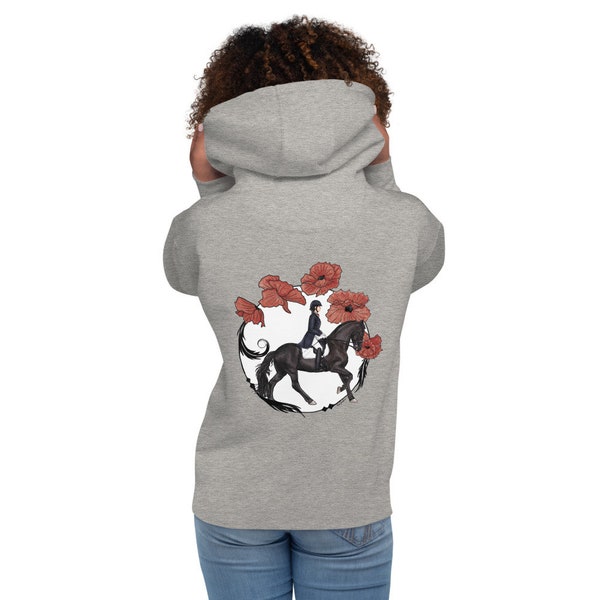 Dressage Horse Rider Hoodie | Black Stallion Shirt | Dressage Gifts | Horse Sweatshirts For Women | Horse Lover Gifts | Equestrian Apparel