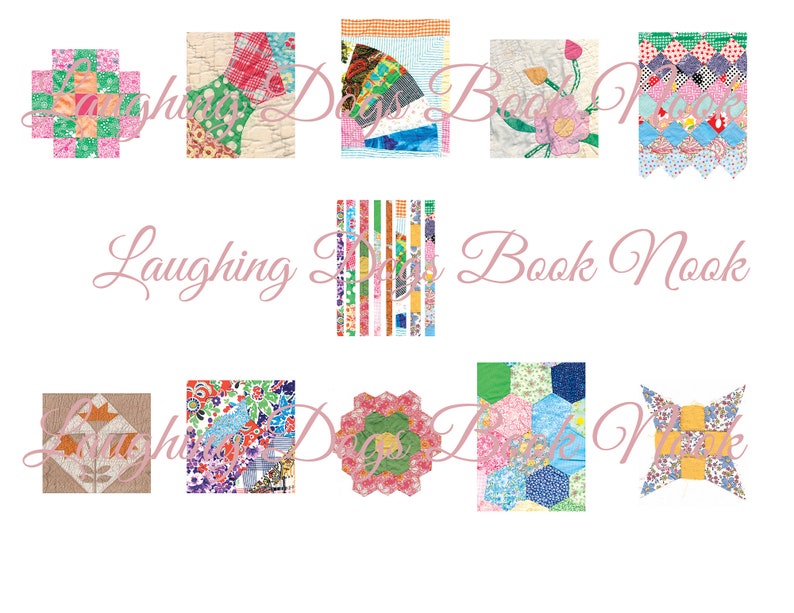 DIGITAL Pack, Vintage Quilt Squares, Pack 1, Digital Quilting