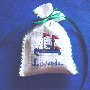 Ahoy! - Lavender sachet blue ship