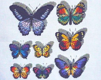 Embroidery picture butterflies