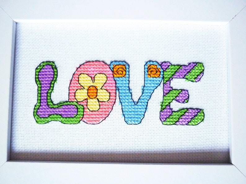 Stickbild Love Flower Power Bild 1
