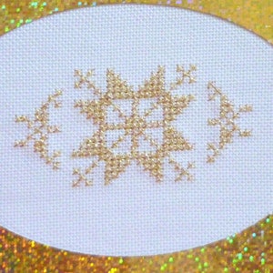 Weihnachtskarte Glitzerkarte Goldener Stern mit Umschlag