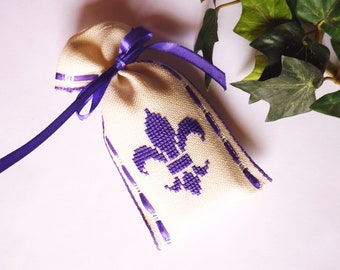 Lavender Bag Fleur de Lys Bourbon Lily Violet