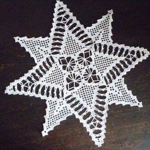 Spitzendecke Stern, 50 cm, weiß Exklusiv Bild 1
