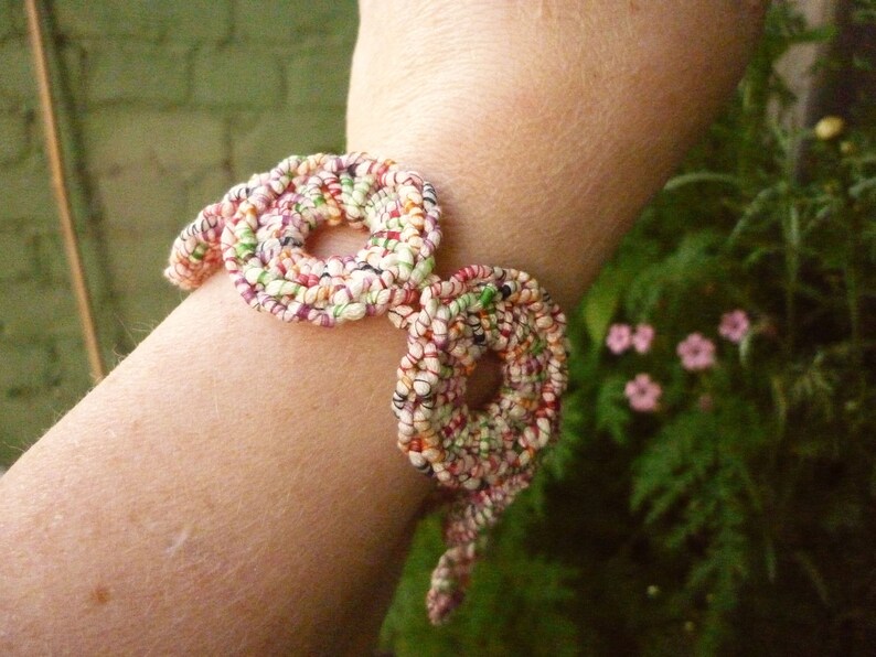 Crocheted Bracelet Rings Handmade Exclusive image 2