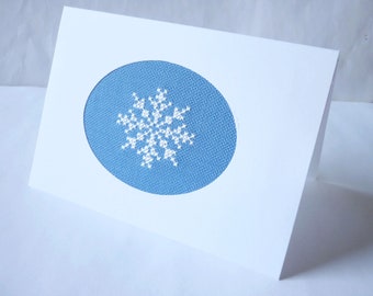 Christmas card greeting card snowflake, folding card m. envelope