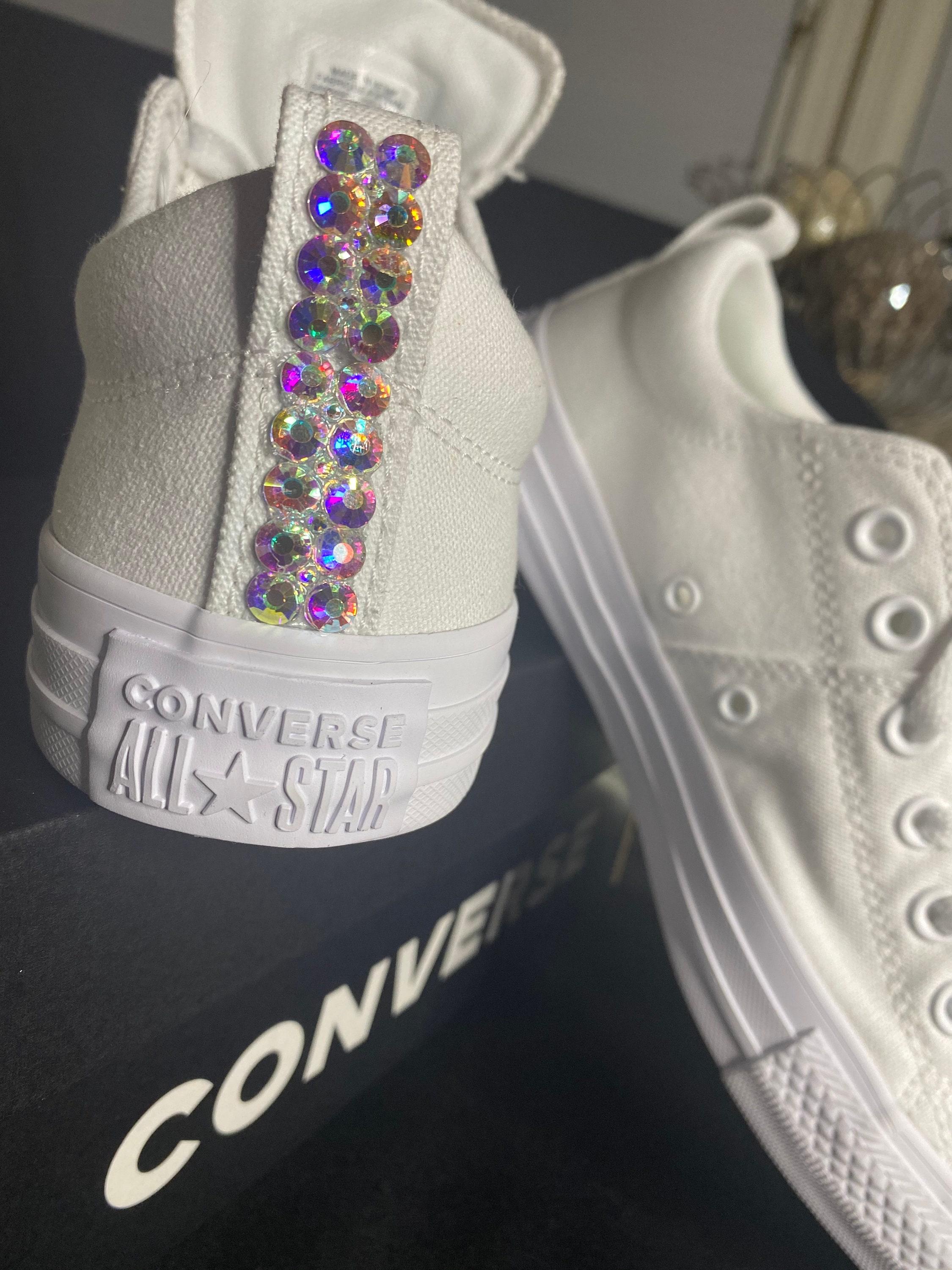 Converse All star Diamond Sneakers Custom Rhinestone Shoes Bling