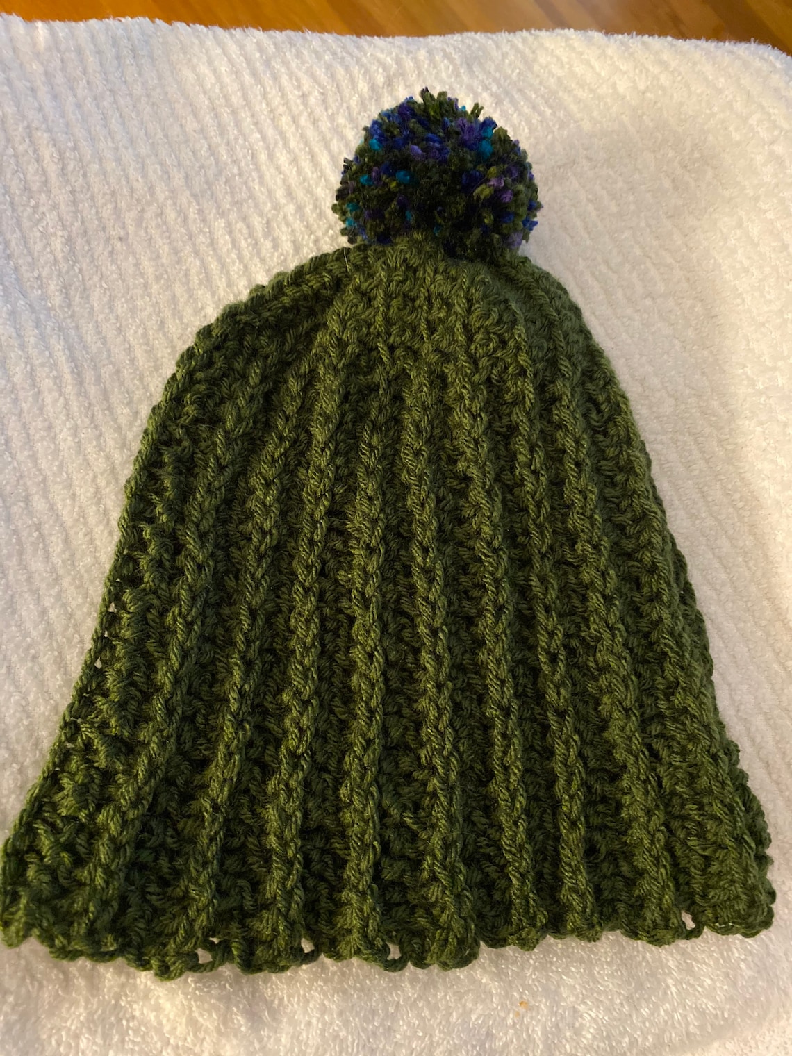 Handmade Crocheted Ribbed Toboggan Cap with PomPom Unisex Etsy
