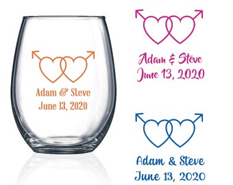 Gay Wedding Glasses Etsy