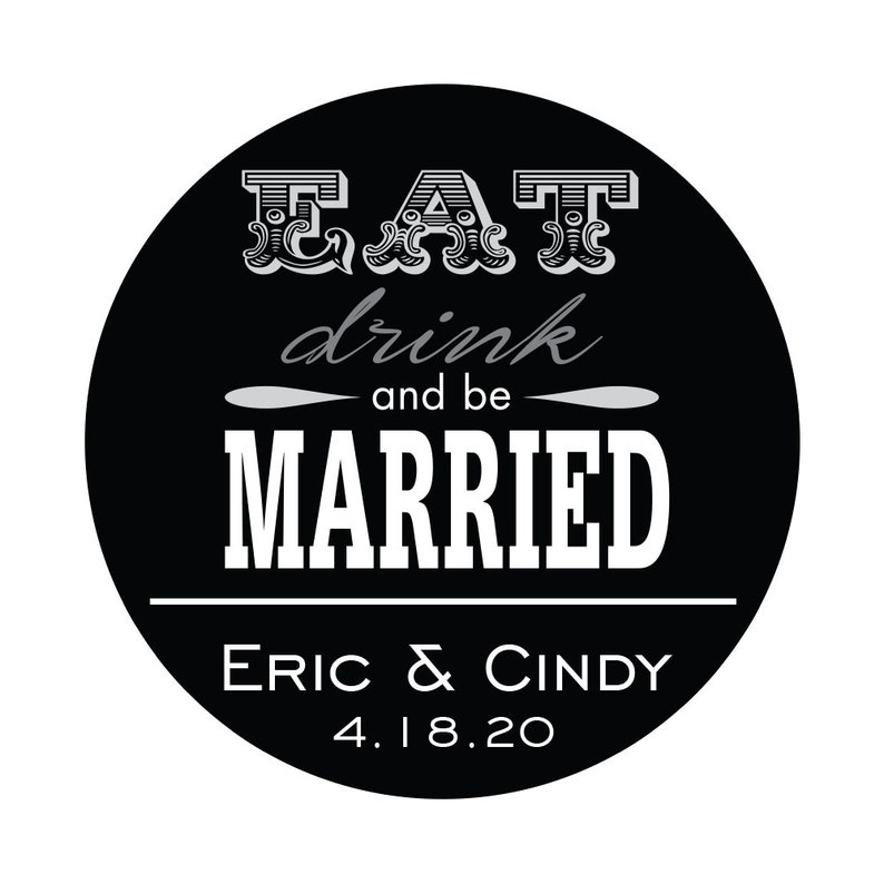 Eat Drink Mason Jar Favors Set of 12 Personalized Wedding Favor Candles Party Reception Bridal Shower Favors Shower Wedding Favors