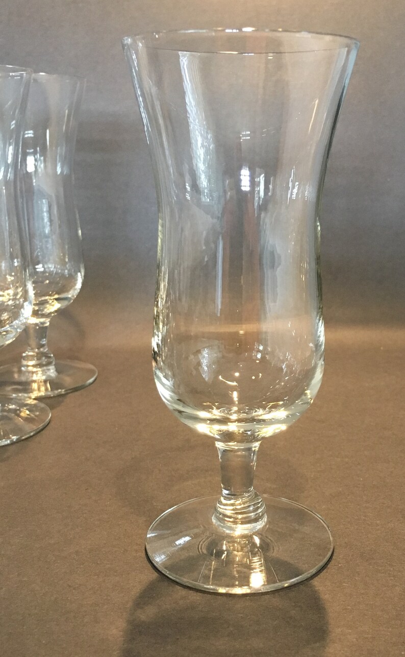 Vintage Crystal Hurricane Glasses Etsy