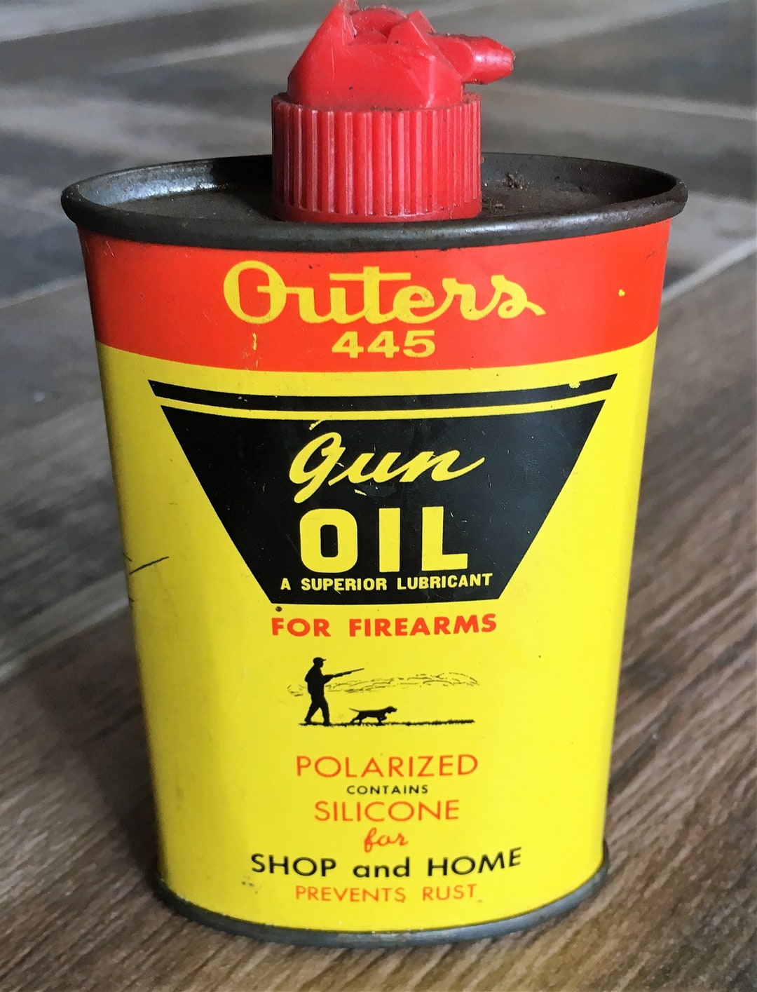 Vintage OUTERS 445 Gun Oil Tin, Plastic Tip 3oz. Etsy