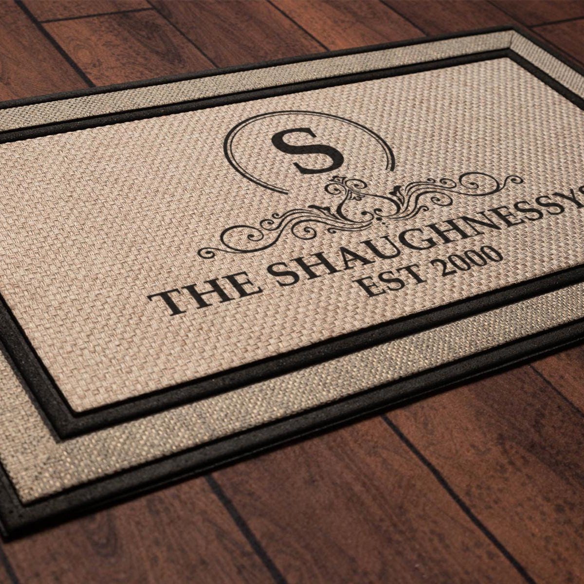 Monogram Custom Family Door Mat Last Name Established Date - Personalized Wedding Housewarming New Home Doormat Closing Gift - Etsy