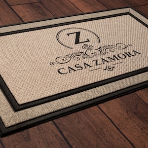 Casa Nombre Last Name Spanish Welcome Mat - Housewarming Gift, Wedding Gift Ideas, Personalized Doormat, Last Name Doormat, Closing Gift