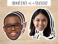 Custom Face Sticker, Stickers from your photo portrait - Die Cut Removable Vinyl, bachelorette bachelor party gifts