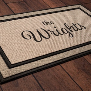 Family Name Welcome Mat - Custom Personalized Doormat, New Home Gift, Closing Gift, Housewarming Gift
