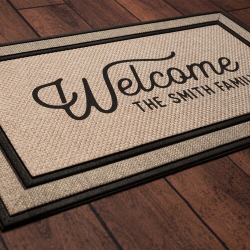 Family Name Door Mat Housewarming Gift Wedding Gift Etsy
